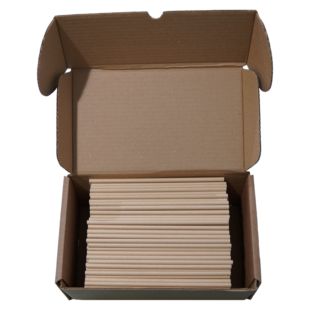 PAIE DE BĂUT DIN HÂRTIE, NATUR (197X6MM) – SET 400 BUCĂȚI 2