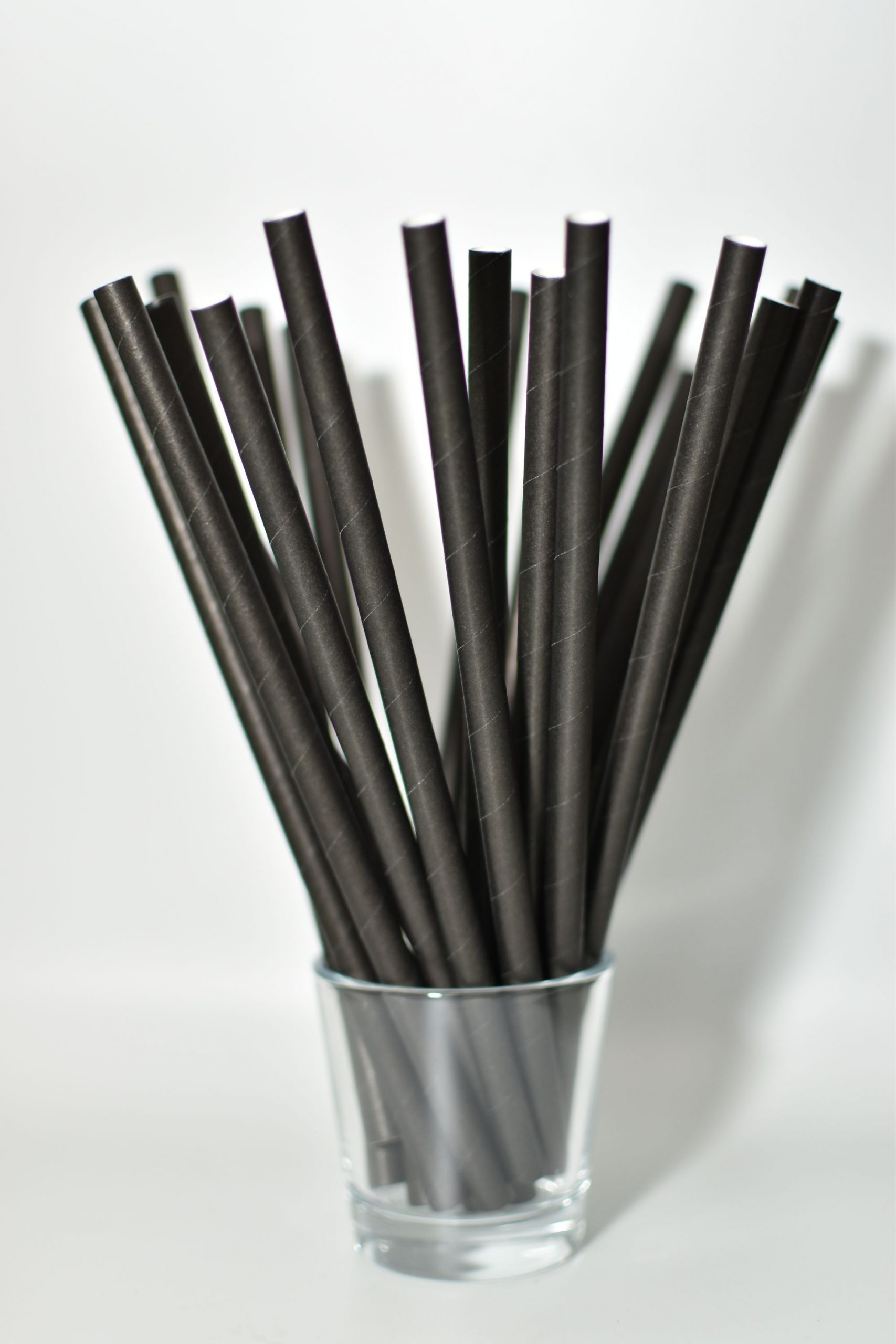 PAIE DE BĂUT DIN HÂRTIE, NEGRU (197X8MM) – SET 400 BUCĂȚI 2