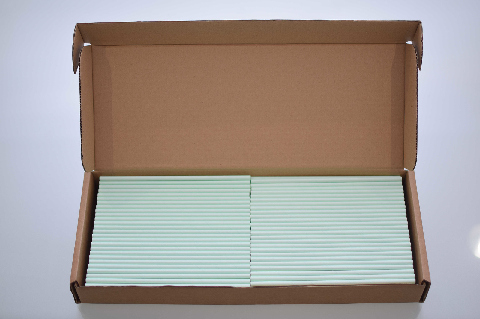PAIE DE BĂUT DIN HÂRTIE, VERDE MENTĂ (197X6MM) – SET 400 BUCĂȚI 2