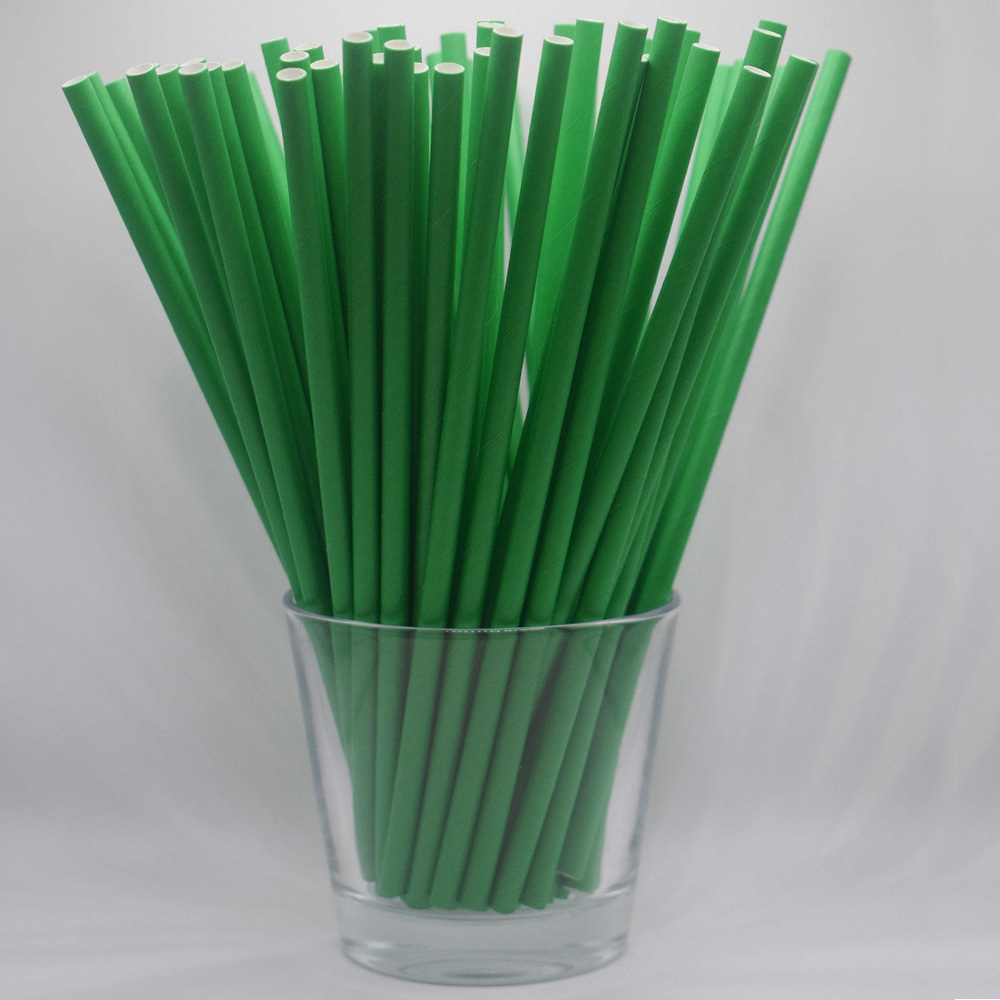 PAIE DE BĂUT DIN HÂRTIE, VERDE (197X6MM) – SET 400 BUCĂȚI 3