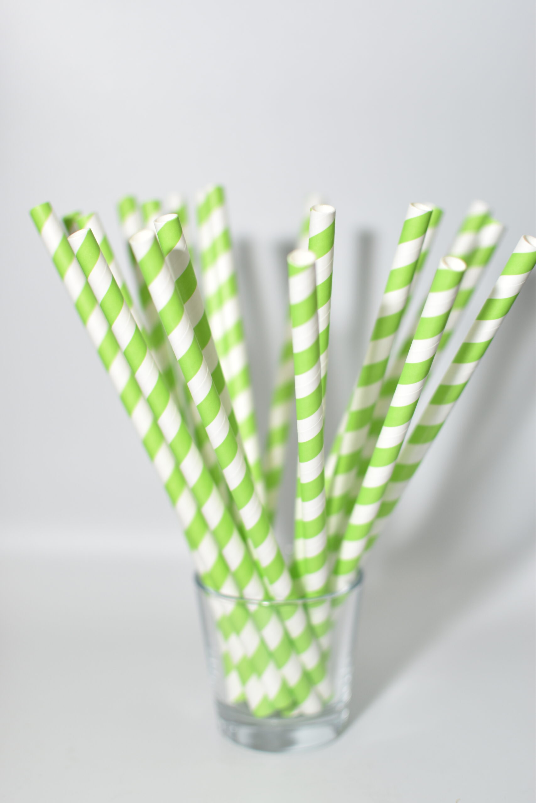 PAIE DE BĂUT DIN HÂRTIE, ALB-VERDE (197X8MM) – SET 400 BUCĂȚI 3